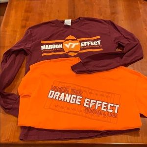 Virginia Tech 2015 t-shirt pair